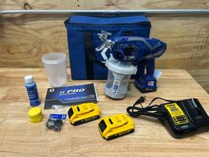 lot 4 image: GRACO Handheld TC Pro Cordless Airless Paint Sprayer with Charger and 2 Batteries (011024291)
