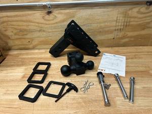 lot 15 image: GWTAUTO Adjustable Trailer Hitch, Tri-Ball (1-78 x 2 x 2-516) Drop Hitch, Fits 2.5-Inch Receiver Only, 7 Inch Drop Hitch,18500 LBS GTW-Class 3 Tow Hitch for Heavy Duty Truck