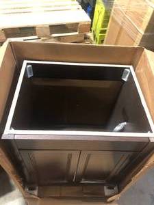 Glacier Bay Delridge 24 in. W x 19 in. D x 35 in. H Single Sink Bath Vanity  Marble Top Not Included Customer Returns See Pictures