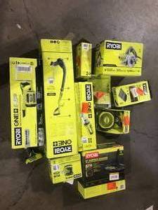 Lot of Assorted Ryobi Power Tools and Hardware  Various Models and Conditions  Customer Returns See Pictures