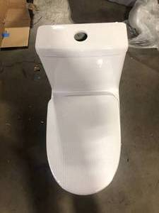 Swiss Madison Sublime II 1-Piece 1.11.6 GPF Dual Flush Round Toilet in Glossy White Seat Included Customer Returns See Pictures