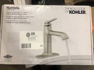 KOHLER Numista Single-Handle Single Hole Bathroom Faucet in Vibrant Brushed Nickel Customer Returns See Pictures