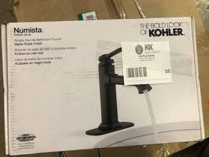 KOHLER Numista Single Hole Single-Handle Bathroom Faucet in Matte Black  Customer Returns See Pictures