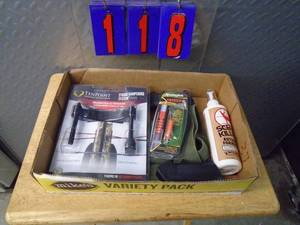 Flat of hunting items. As shown.