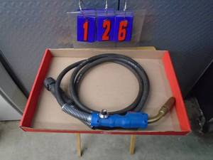 New euro type mig gun & lead. Variable wire speed. As shown.