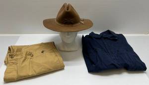 Vintage Spanish American War Reenactors Outfit 18th Division Texas Co. E. Served In The Phillipines Shirt Size XXXL, Pants 46