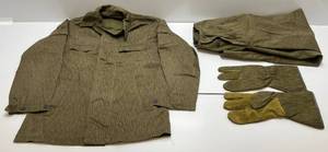 Vintage East German Camo Jacket, Pants And Gloves