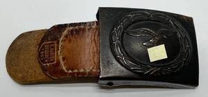WW2 German Luftwaffa Belt Buckle (Marked H. Aurich Dresden 1942)