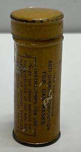 WW-1 U.S. Army  Anti - Dimming Composition (For Gas Masks)