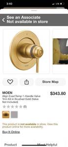 Brand New T4291BG Align ExactTemp 1-Handle Valve Trim Kit in Brushed Gold (Valve Not Included) ($343 Retail Value)