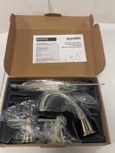 Brand New MOEN T6125BN Kingsley 8 in. Widespread 2-Handle High-Arc Bathroom Faucet Trim Kit in Brushed Nickel (Valve Not Included) ($260 Retail Value)
