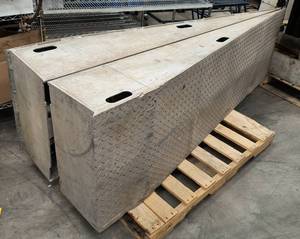 Large loading ramps 7ft with extensions 3ft, 25,000 lb capacity per ramp