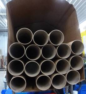 17 Uline cardboard tubes 6 ft long 4 inches diameter