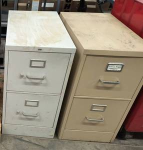 Two 2 drawer file cabinets