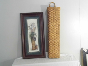 lot 15 image: Print & Wicker Basket