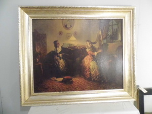 lot 41 image: VINTAGE MUSICAL MOMENTS  SERENADE PAINTING