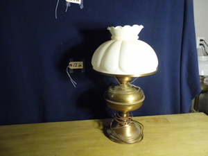 lot 70 image: Brass Electric Oil Lamp