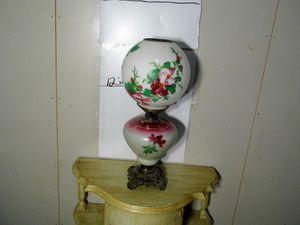 lot 77 image: Victorian Electrified oil lamp