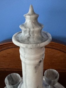 lot 21 image: Vintage Marble Decanter Set