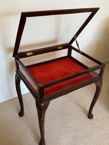 lot 8 image: Glass Top wooden Display Table