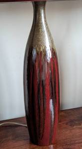 lot 32 image: Pair of Colorful Ceramic Table Lamps