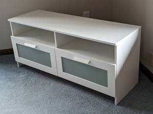 lot 36 image: White Entertainment  Storage Cabinet
