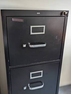 lot 41 image: Four Drawer Metal Filing Cabinet