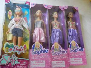 lot 64 image: 4 Sofie and Steffi Dolls- New...