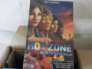 lot 74 image: 6 New Matt Leacock Pandemic Hot Zone North America Games