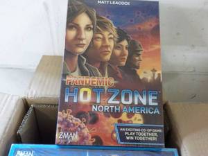 lot 78 image: 6 New Matt Leacock Pandemic Hot Zone North America Games
