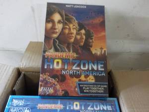 lot 79 image: 6 New Matt Leacock Pandemic Hot Zone North America Games