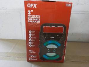 lot 86 image: QFX New 3 Bluetooth Rechargeable Portable Speaker