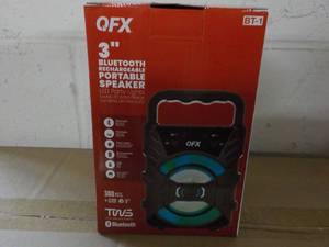 lot 88 image: QFX New 3 Bluetooth Rechargeable Portable Speaker
