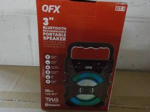 lot 90 image: QFX New 3 Bluetooth Rechargeable Portable Speaker
