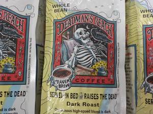 lot 161 image: 3 x 12 oz Bags Deadmans Reach Whole Beans Dark Roast Coffee