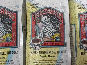lot 163 image: 3 x 12 oz Bags Deadmans Reach Whole Beans Dark Roast Coffee