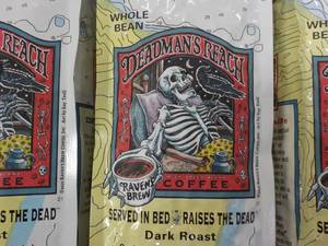 lot 165 image: 3 x 12 oz Bags Deadmans Reach Whole Beans Dark Roast Coffee