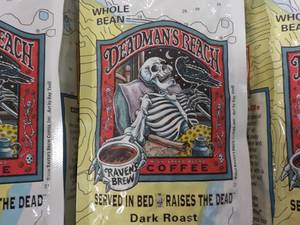 lot 166 image: 3 x 12 oz Bags Deadmans Reach Whole Beans Dark Roast Coffee
