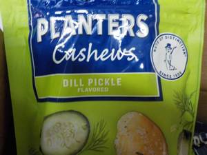 lot 172 image: 12 x 5 oz Planters Cashews Dill Pickle best date 092023