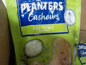 lot 175 image: 12 x 5 oz Planters Cashews Dill Pickle best date 092023