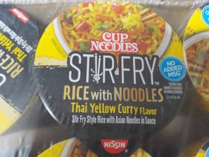lot 181 image: 2 x 6 packs Cup Noodles Stir Fry Thai Yellow Currey Flavor