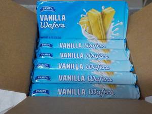 lot 189 image: 12 x 8 pkgs Pampa Vanilla Wafers past best date