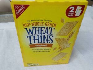 lot 191 image: 2 x 20 oz Bags Nabisco Wheat Thins best date 112023