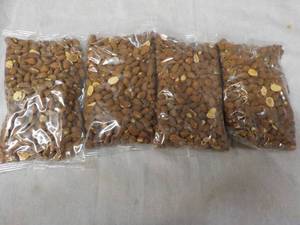 lot 208 image: 4 x 16 oz bags Whole Almonds Roasted - no salt added