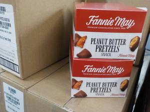 lot 227 image: 2 x 6 x 2.3 oz Bags Fannie May Peanut Butter Pretzels Snacks Best By 12152022