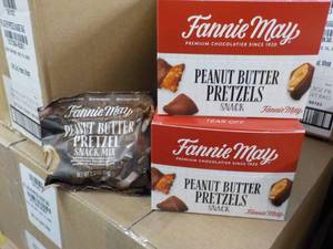 lot 229 image: 2 x 6 x 2.3 oz Bags Fannie May Peanut Butter Pretzels Snacks Best By 12152022