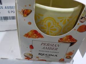 lot 242 image: 12 Regina Persian Amber Candles...