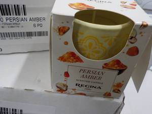 lot 243 image: 12 Regina Persian Amber Candles...
