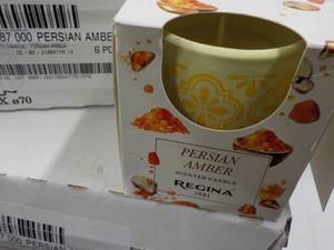 lot 244 image: 12 Regina Persian Amber Candles...