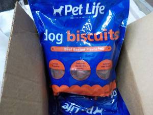 lot 249 image: 4 x 15 oz Bags Pet Life Dog Biscuits
